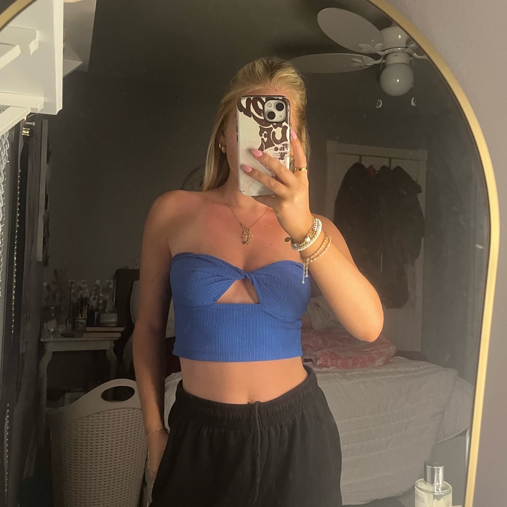Royal blue crop top!